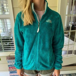 North Face Ultra Soft Furry Teal Jacket Sz Small
